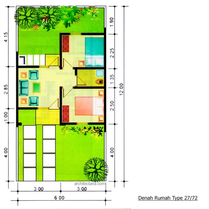 Rumah denah minimalis jepang unsur budaya tipe gambar