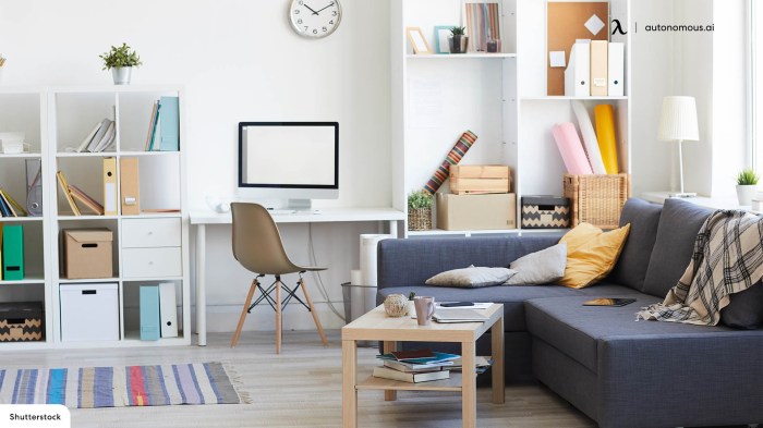 Schreibtisch im wohnzimmer lösung