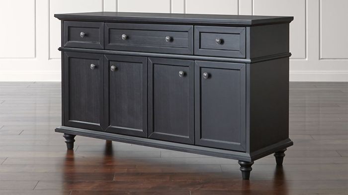 Schwarzes sideboard wohnzimmer